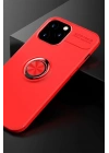 Mey İthalat®  iPhone 12 Pro Max Kılıf Range Yüzüklü Silikon - Kırmızı