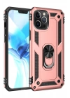 Mey İthalat®  iPhone 12 Pro Max Kılıf Sofya Yüzüklü Silikon Kapak - Rose