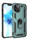 Mey İthalat®  iPhone 12 Pro Max Kılıf Sofya Yüzüklü Silikon Kapak - Yeşil