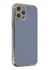 Mey İthalat®  iPhone 12 Pro Max Kılıf Volet Silikon - Mavi