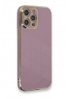 Mey İthalat®  iPhone 12 Pro Max Kılıf Volet Silikon - Mor