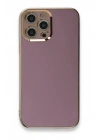 Mey İthalat®  iPhone 12 Pro Max Kılıf Volet Silikon - Mor