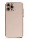 Mey İthalat®  iPhone 12 Pro Max Kılıf Volet Silikon - Pembe