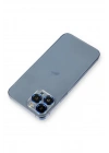 Mey İthalat®  iPhone 12 Pro Metal Kamera Lens Koruma Cam - Mavi