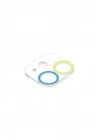 Mey İthalat®  iPhone 12 Renkli Kamera Lens Koruma Cam - Sarı-Mavi