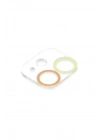 Mey İthalat®  iPhone 12 Renkli Kamera Lens Koruma Cam - Sarı-Turuncu