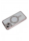 Mey İthalat®  iPhone 13 Kılıf Joke Simli Magneticsafe Kılıf - Pembe