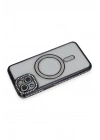 Mey İthalat®  iPhone 13 Kılıf Joke Simli Magneticsafe Kılıf - Siyah