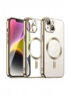 Mey İthalat®  iPhone 13 Kılıf Kross Magneticsafe Kapak - Gold
