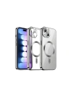 Mey İthalat®  iPhone 13 Kılıf Kross Magneticsafe Kapak - Gümüş