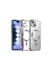 Mey İthalat®  iPhone 13 Kılıf Kross Magneticsafe Kapak - Gümüş