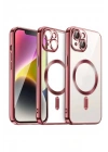 Mey İthalat®  iPhone 13 Kılıf Kross Magneticsafe Kapak - Kırmızı