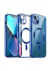 Mey İthalat®  iPhone 13 Kılıf Kross Magneticsafe Kapak - Lacivert