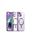 Mey İthalat®  iPhone 13 Kılıf Kross Magneticsafe Kapak - Mor