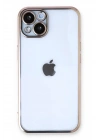 Mey İthalat®  iPhone 13 Kılıf  Lensli Silikon - Gold