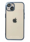 Mey İthalat®  iPhone 13 Kılıf  Lensli Silikon - Lacivert