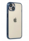 Mey İthalat®  iPhone 13 Kılıf  Lensli Silikon - Lacivert