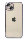 Mey İthalat®  iPhone 13 Kılıf  Lensli Silikon - Mor