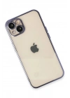 Mey İthalat®  iPhone 13 Kılıf  Lensli Silikon - Mor