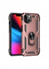 Mey İthalat®  iPhone 13 Kılıf Sofya Yüzüklü Silikon Kapak - Rose