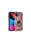 Mey İthalat®  iPhone 13 Kılıf Sofya Yüzüklü Silikon Kapak - Rose