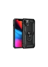 Mey İthalat®  iPhone 13 Kılıf Sofya Yüzüklü Silikon Kapak - Siyah