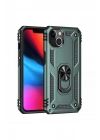 Mey İthalat®  iPhone 13 Kılıf Sofya Yüzüklü Silikon Kapak - Yeşil