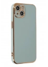 Mey İthalat®  iPhone 13 Kılıf Volet Silikon - Açık Yeşil