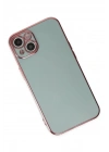 Mey İthalat®  iPhone 13 Kılıf Volet Silikon - Açık Yeşil