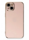 Mey İthalat®  iPhone 13 Kılıf Volet Silikon - Pembe