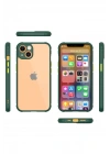 Mey İthalat®  iPhone 13 Mini Kılıf Miami Şeffaf Silikon - Koyu Yeşil