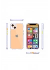Mey İthalat®  iPhone 13 Mini Kılıf Miami Şeffaf Silikon - Lila