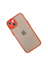Mey İthalat®  iPhone 13 Mini Kılıf Montreal Silikon Kapak - Kırmızı