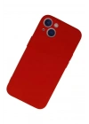 Mey İthalat®  iPhone 13 Mini Kılıf Nano içi Kadife Silikon - Kırmızı