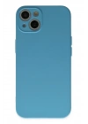 Mey İthalat®  iPhone 13 Mini Kılıf Nano içi Kadife Silikon - Mavi