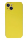 Mey İthalat®  iPhone 13 Mini Kılıf Nano içi Kadife Silikon - Sarı