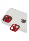 Mey İthalat®  iPhone 13 Pers Alüminyum Kamera Lens - Kırmızı