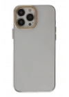 Mey İthalat®  iPhone 13 Pro Kılıf Anka PC Sert Metal Kapak - Şeffaf