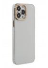 Mey İthalat®  iPhone 13 Pro Kılıf Anka PC Sert Metal Kapak - Şeffaf
