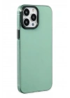 Mey İthalat®  iPhone 13 Pro Kılıf Anka PC Sert Metal Kapak - Yeşil
