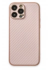 Mey İthalat®  iPhone 13 Pro Kılıf Coco Karbon Silikon - Pembe