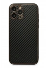 Mey İthalat®  iPhone 13 Pro Kılıf Coco Karbon Silikon - Siyah