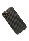 Mey İthalat®  iPhone 13 Pro Kılıf Coco Karbon Silikon - Siyah