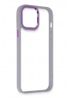 Mey İthalat®  iPhone 13 Pro Kılıf Dora Kapak - Lila