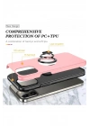Mey İthalat®  iPhone 13 Pro Kılıf Elit Yüzüklü Kapak - Pembe