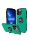 Mey İthalat®  iPhone 13 Pro Kılıf Elit Yüzüklü Kapak - Yeşil
