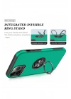 Mey İthalat®  iPhone 13 Pro Kılıf Elit Yüzüklü Kapak - Yeşil