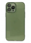 Mey İthalat®  iPhone 13 Pro Kılıf Fly Lens Silikon - Yeşil