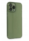 Mey İthalat®  iPhone 13 Pro Kılıf Fly Lens Silikon - Yeşil