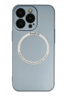 Mey İthalat®  iPhone 13 Pro Kılıf Jack Magneticsafe Lens Silikon - Sierra Blue